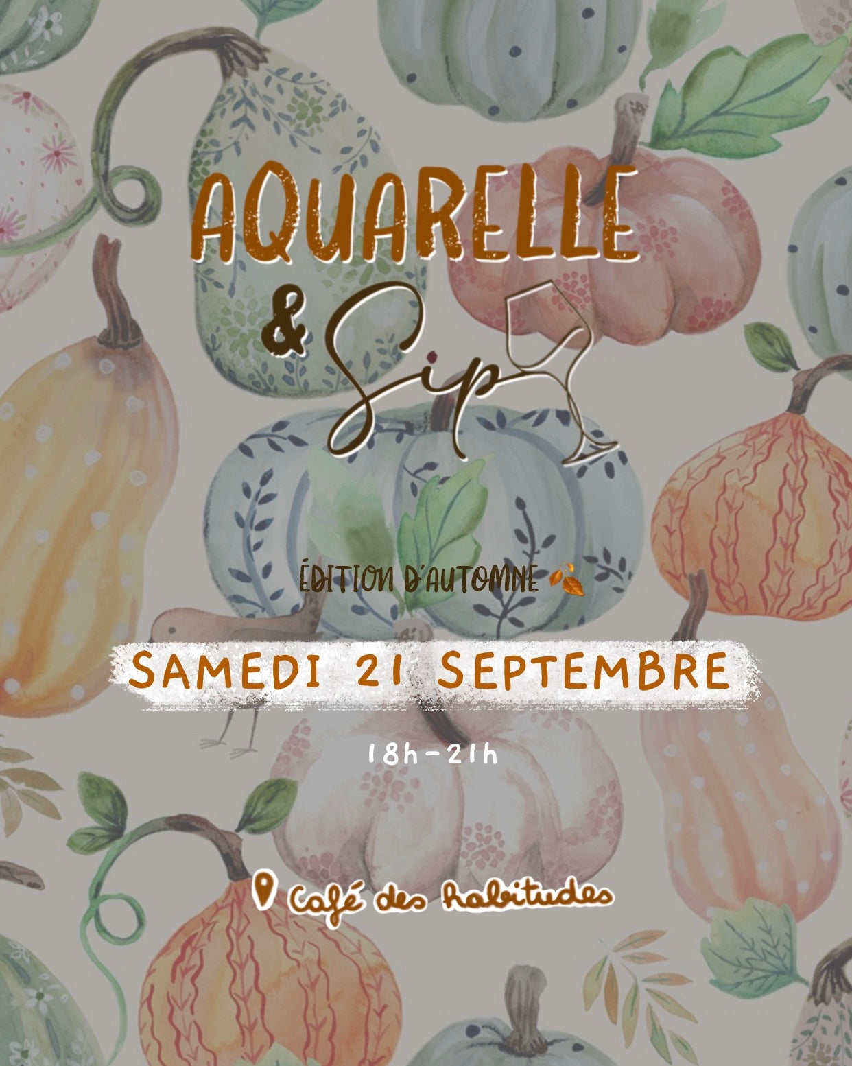 Aquarelle&sip automne🍂🎨